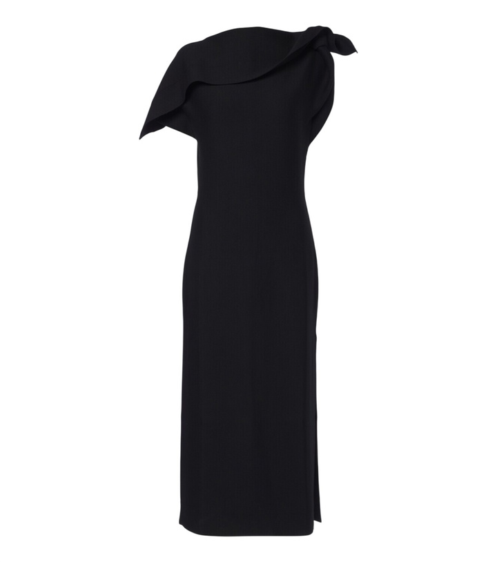 Photo: Oscar de la Renta Draped wool-blend midi dress