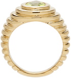 Yvonne Léon Gold & Peridot Poire Signet Ring