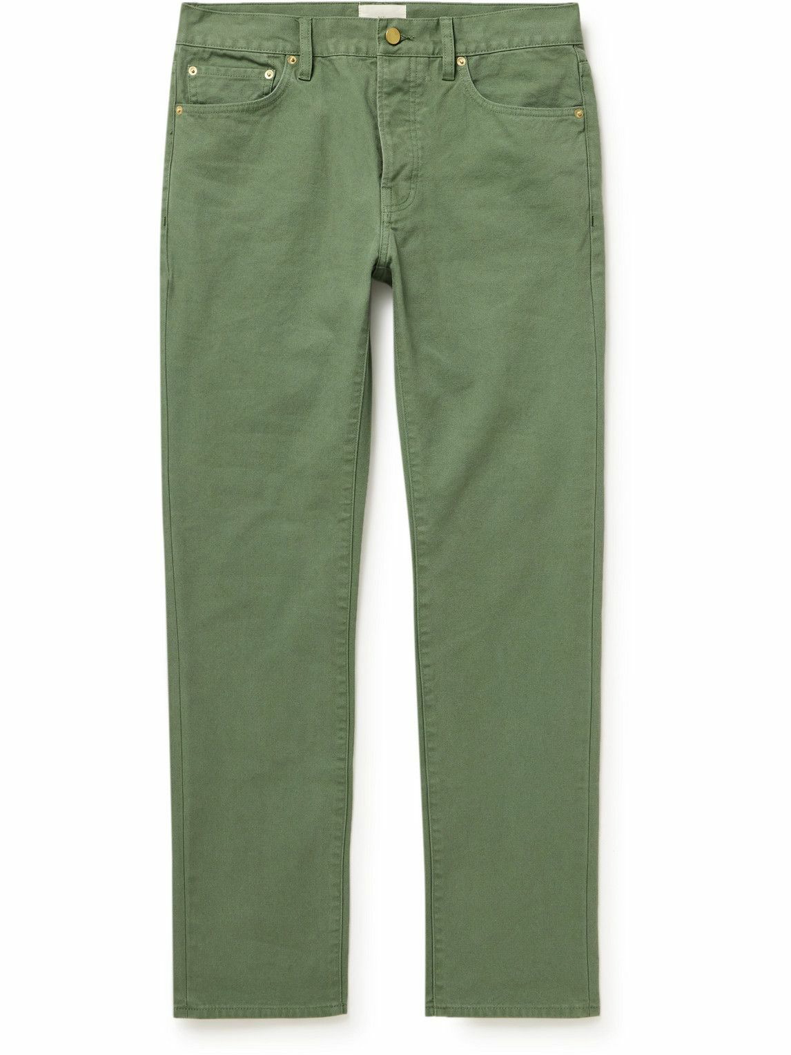 Sid Mashburn - Straight-Leg Cotton-Canvas Trousers - Green Sid Mashburn