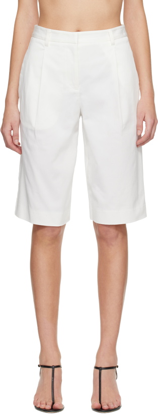 Photo: Matteau White Long Chino Shorts