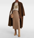 Max Mara Logo embellished wool and cashmere sweater