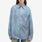 Y/Project Women's Spray Pinched Logo Shirt in Grey