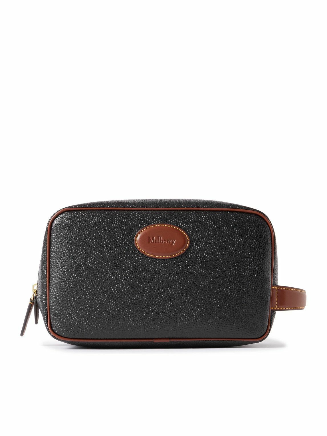 Mulberry - Leather-Trimmed BioVeg Scotchgrain Wash Bag