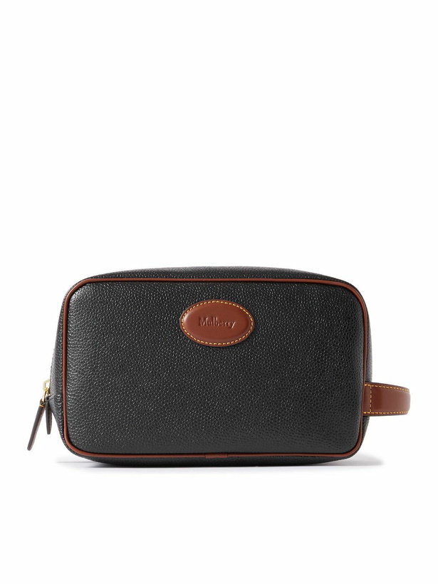 Photo: Mulberry - Leather-Trimmed BioVeg Scotchgrain Wash Bag