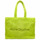 Acne Studios Men's Logo Towel Shopper Bag in Lime Green