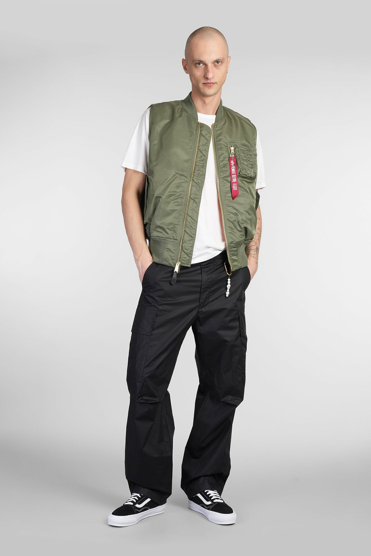 Alpha Industries Ma-1 Vest Vest In Green Nylon Alpha Industries