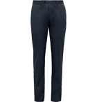 Canali - Navy Slim-Fit Cotton-Blend Suit Trousers - Blue
