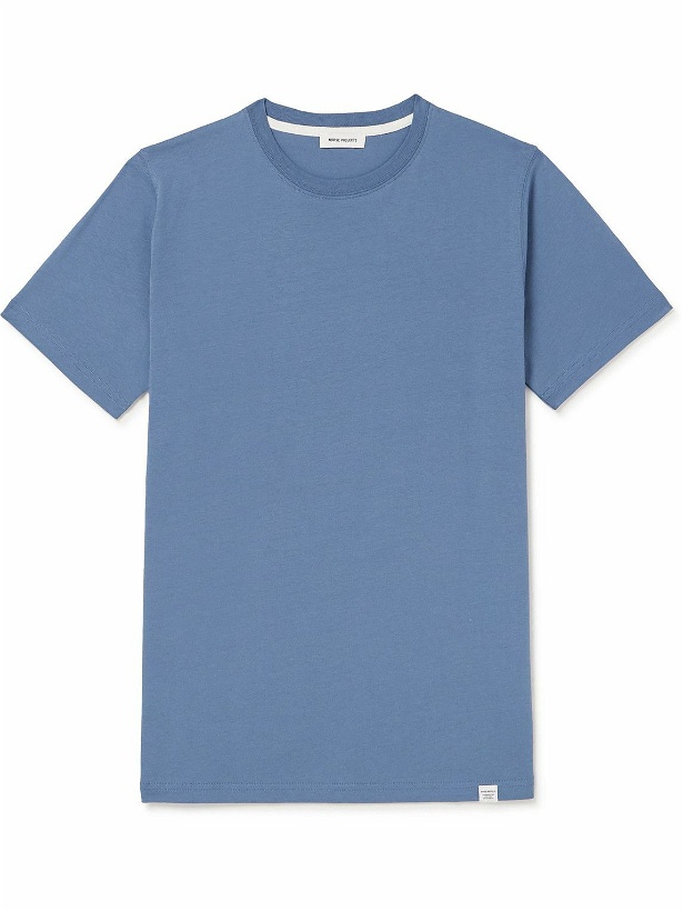 Photo: Norse Projects - Niels Organic Cotton-Jersey T-Shirt - Blue