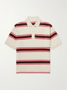 NN07 - Valentin 30047 Striped Organic Cotton-Piqué Polo Shirt - Red