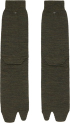 Maison Margiela Green Bootleg Tabi Socks