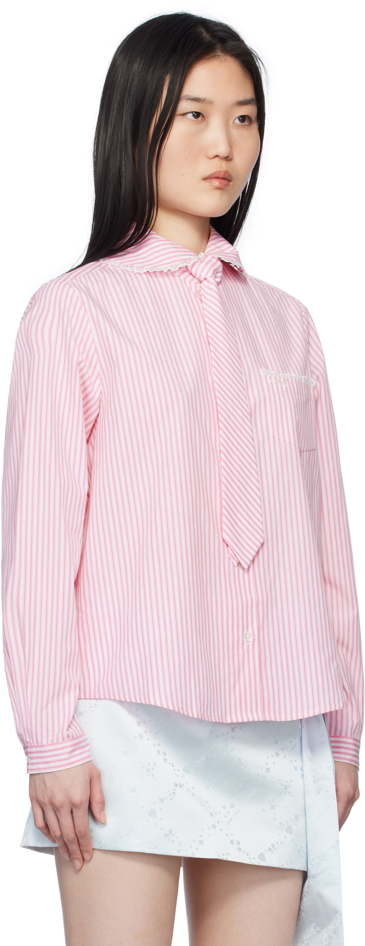 Sandy Liang Pink Cardiff Shirt Sandy Liang