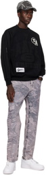 AAPE by A Bathing Ape Pink Graphic Printed Jeans