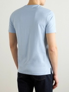 Ralph Lauren Purple label - Logo-Embroidered Cotton-Lisle T-Shirt - Blue