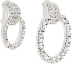 Magda Butrym Silver Crystal Hoop Earrings