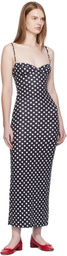 Miaou Black & White Florence Midi Dress
