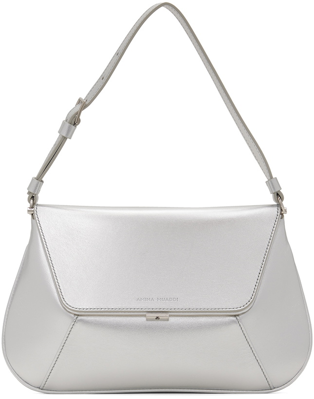Photo: Amina Muaddi Silver Ami Bag