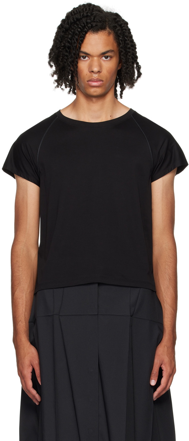132 5. ISSEY MIYAKE Black Mock Neck Long Sleeve T-Shirt 132 132 5. ISSEY MIYAKE Black Mock Neck Long Sleeve T-Shirt 132