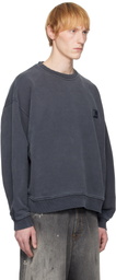 WOOYOUNGMI Gray Dying Back Logo Sweatshirt