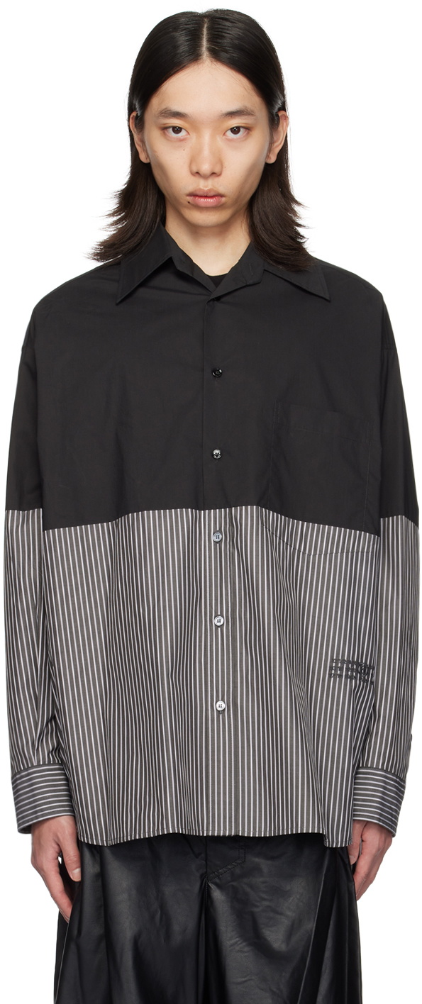 MM6 Maison Margiela Black Paneled Shirt MM6 Maison Margiela