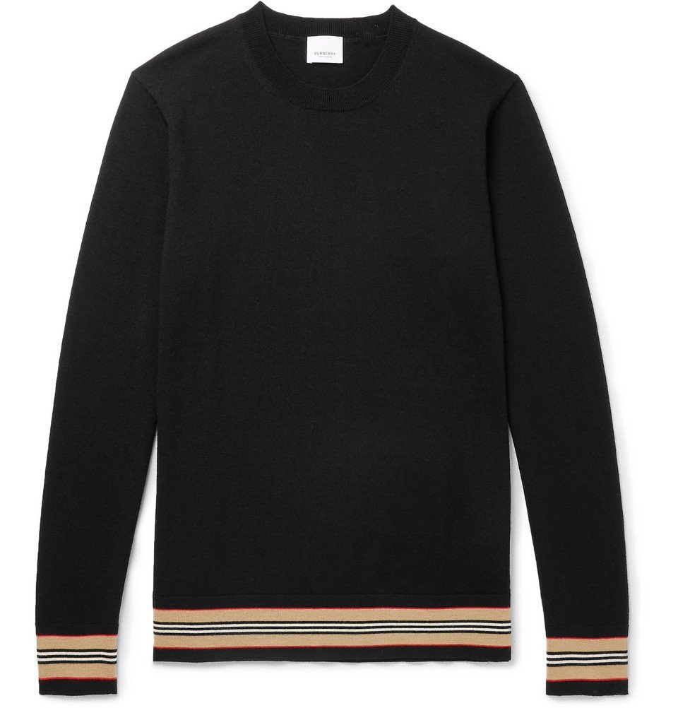 Burberry crew-neck wool jumper - Black