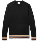 Burberry - Striped Merino Wool Sweater - Black