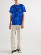 Valentino - Camouflage-Print Cotton-Jersey T-Shirt - Blue