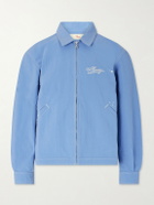 Cherry Los Angeles - Logo-Embroidered Paint-Splattered Shell Jacket - Blue