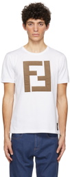 Fendi White 'Forever Fendi' T-Shirt