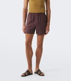 Saint Laurent Printed silk shorts