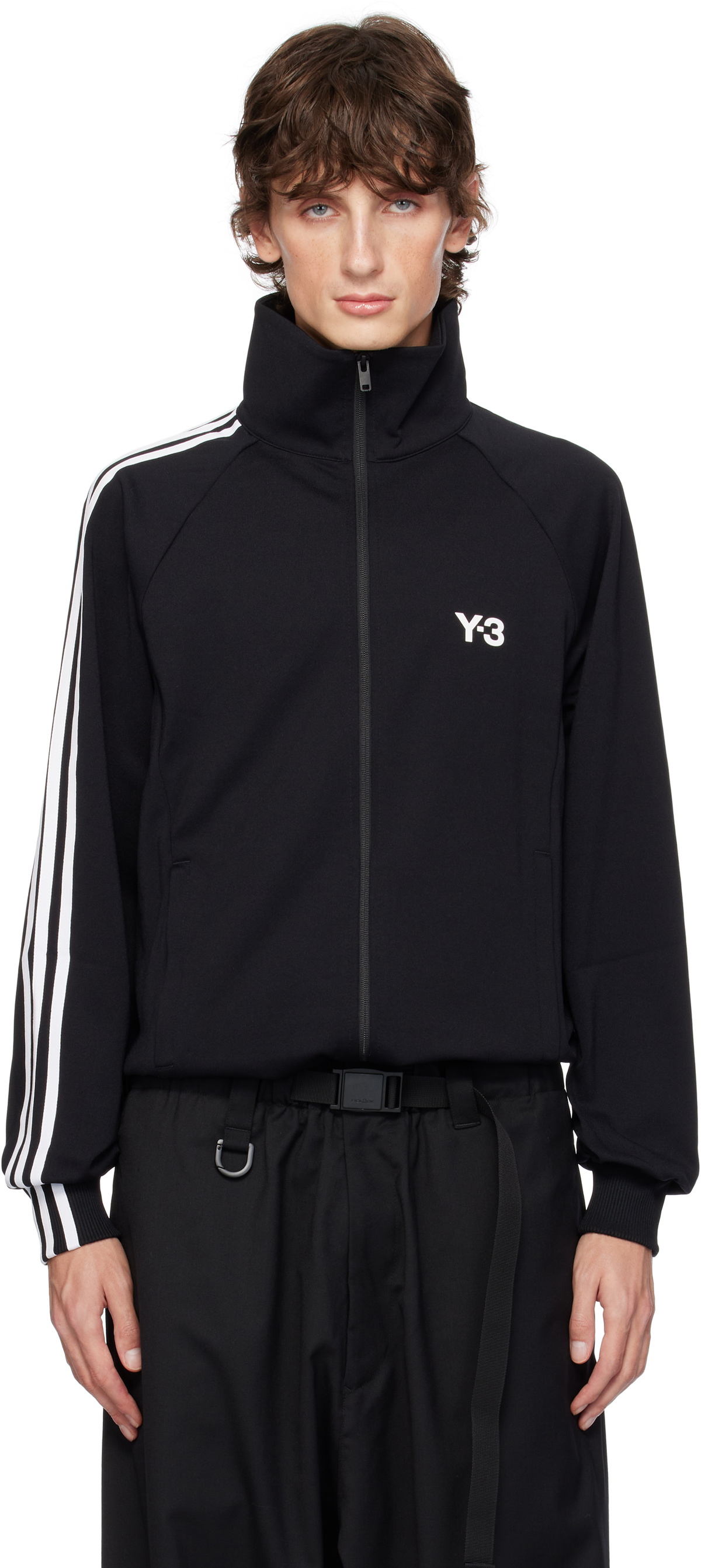 Black 3-Stripes Track Jacket by Y-3 on Sale