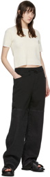 AMOMENTO Black Cotton Lounge Pants