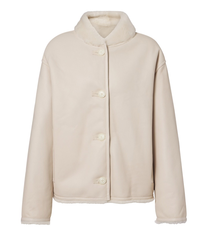 Photo: Yves Salomon Reversible shearling-trimmed leather jacket