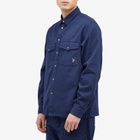 Paul Smith Men's 2-Pocket Broadstripe Zebra Shirt in Navy