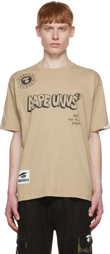 Photo: AAPE by A Bathing Ape Beige Cotton T-Shirt