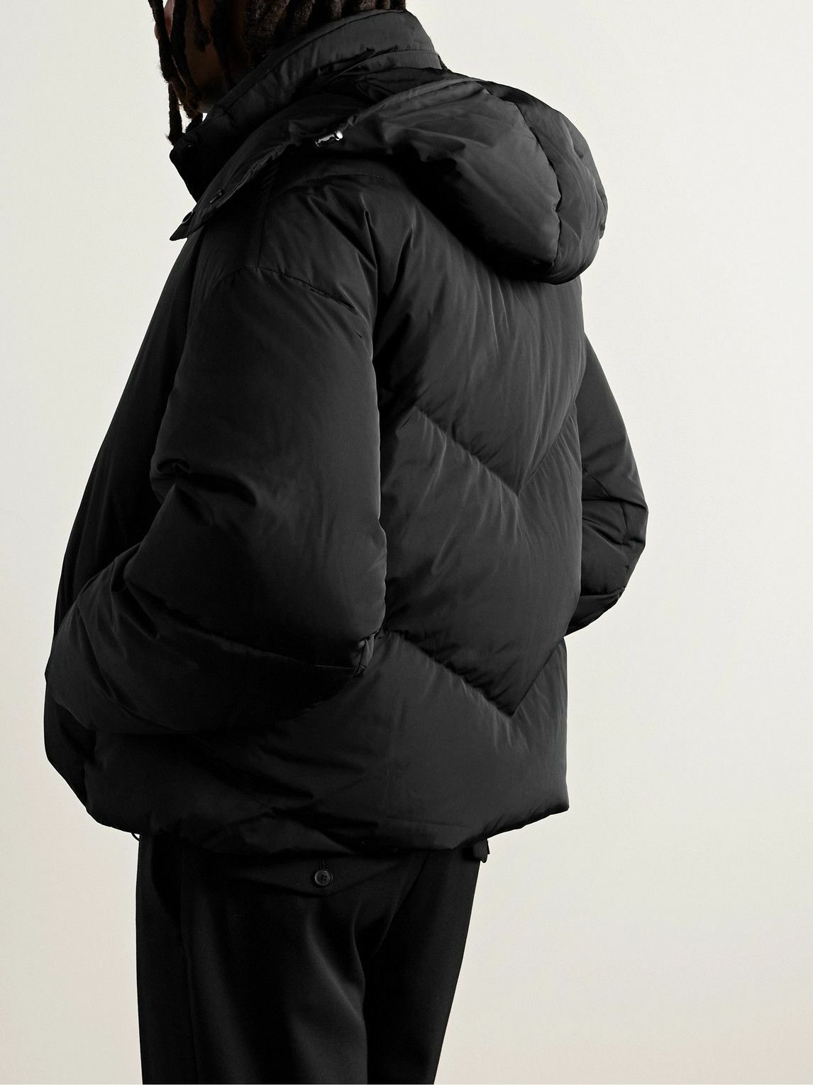 LE 17 SEPTEMBRE - Quilted Shell Hooded Down Jacket - Black