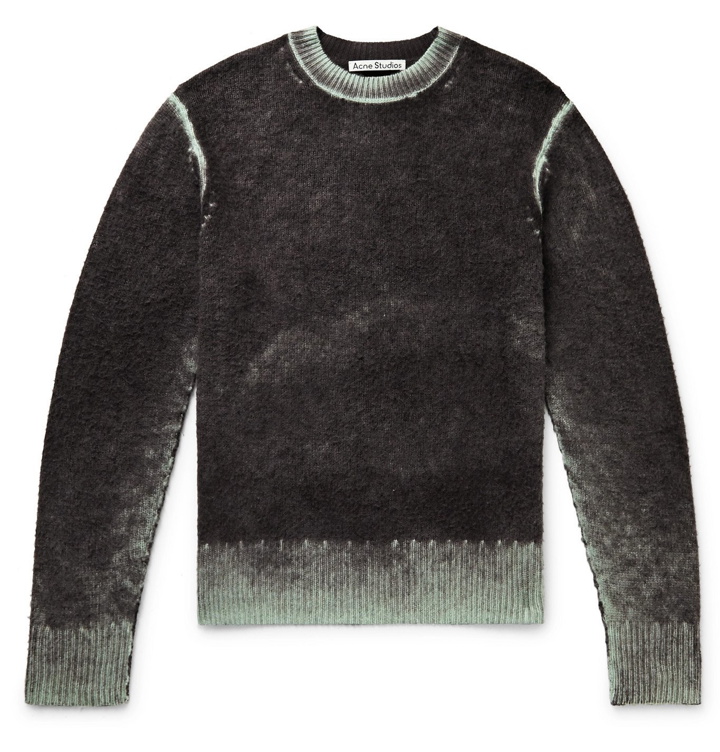 Photo: ACNE STUDIOS - Mélange Wool and Cashmere-Blend Sweater - Black
