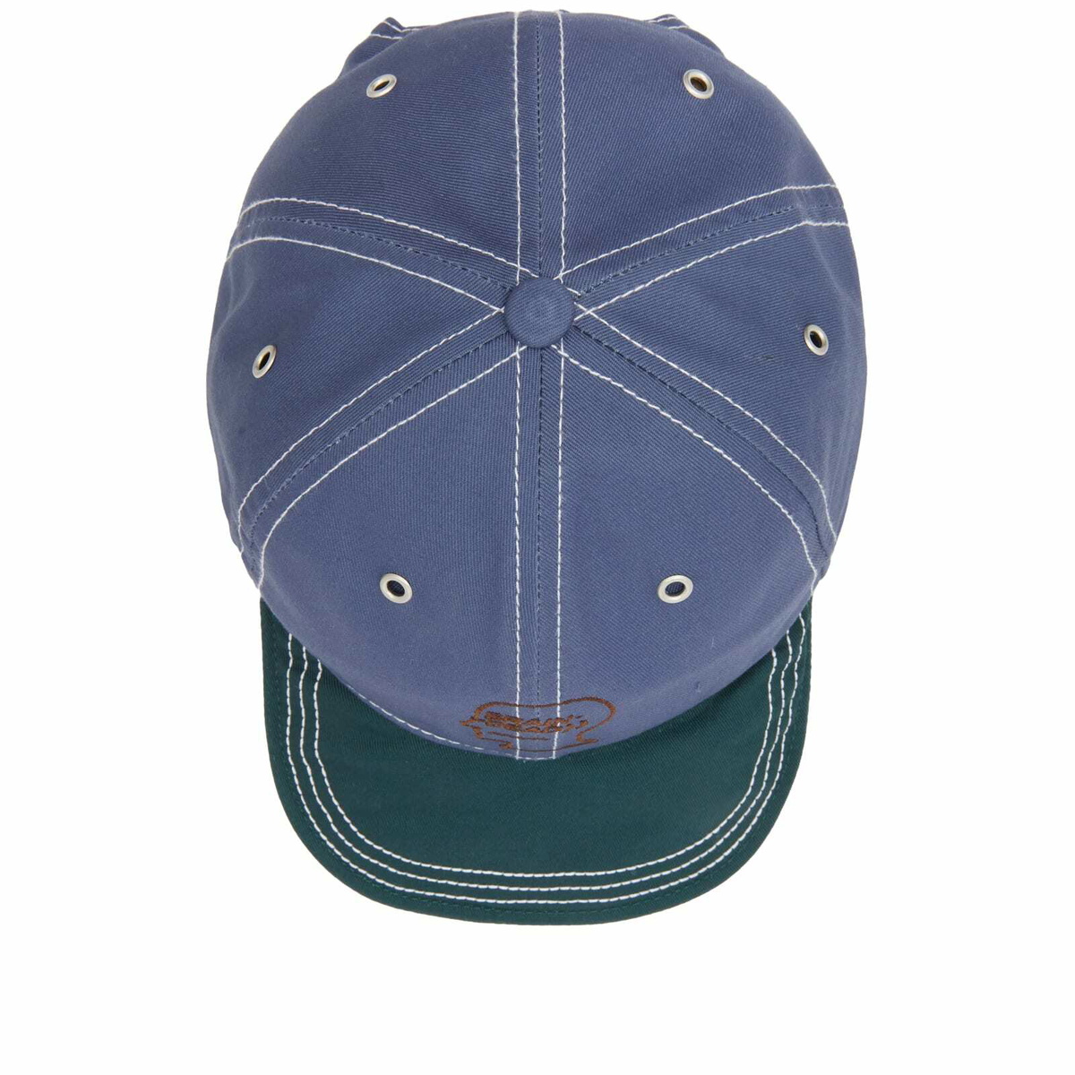 Brain Dead Men's Wire Brim 6 Panel Cap in Blue Brain Dead