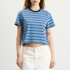Fruity Booty Women's Jersey Stripe T-Shirt in Blue