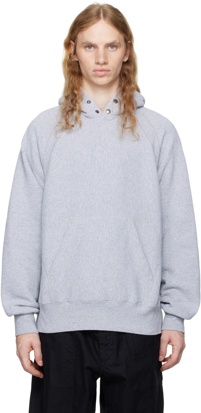 Engineered Garments Gray Short Sleeve Hoodie Engineered Garments