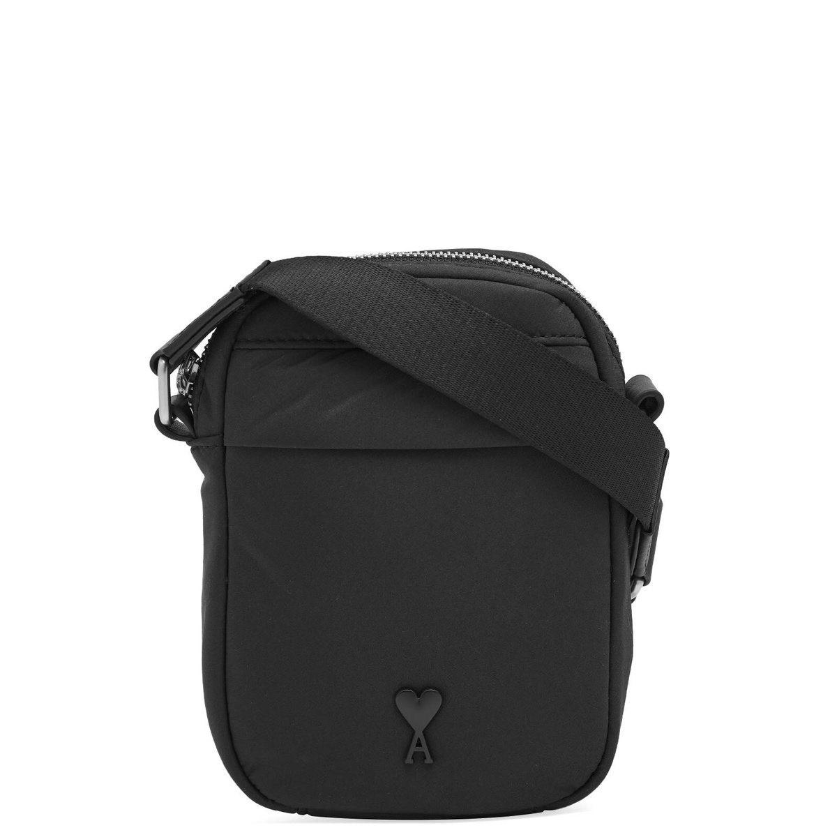 AMI Paris Men's Nylon ADC Small Crossbody Bag in Black AMI