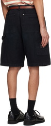 WOOYOUNGMI Navy Cotton Shorts