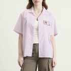 TTT MSW Women's I Love My Dog Half Sleeve Shirt in Pink Stripe