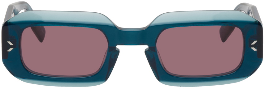 MCQ Blue Rectangular Sunglasses McQ Alexander McQueen display picture 2