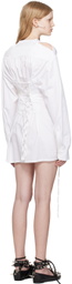 Ottolinger SSENSE Work Capsule – White Lace-Up Minidress