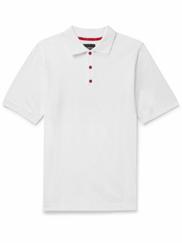 Photo: Kiton - Cotton-Piqué Polo Shirt - White