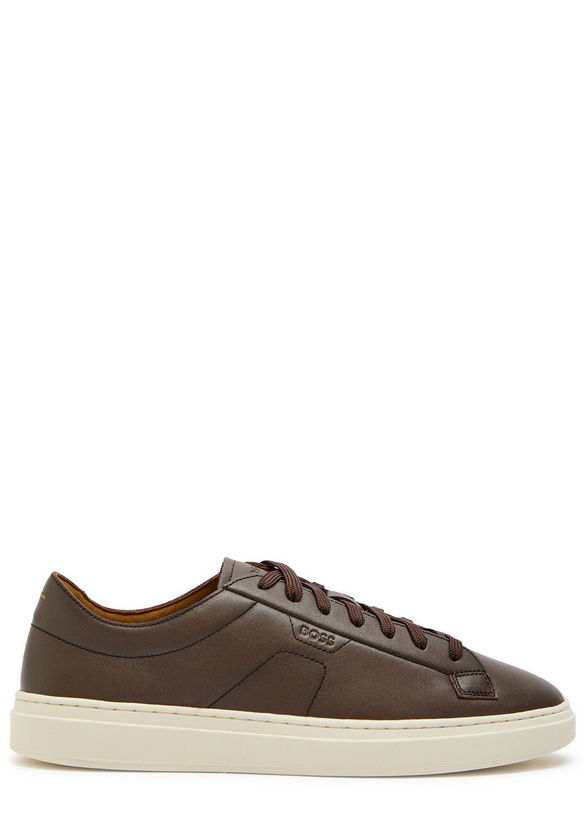 Photo: Boss Kieran Leather Sneakers Brown