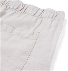 Onia - Carter Wide-Leg Drawstring Linen Trousers - Beige
