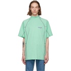 Calvin Klein 205W39NYC Green Scuba Mock Neck T-Shirt
