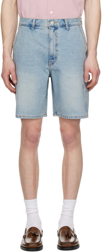 Photo: Dunst Blue Curved Denim Shorts