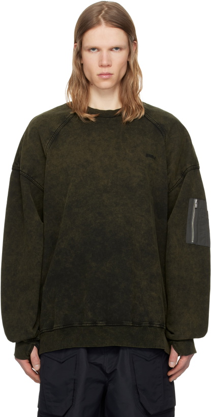Photo: Juun.J Khaki Deep Dyed Shoulder Padded Sweatshirt